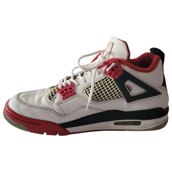 Nike Air Jordan 4 Retro Fire Red 2020 Men Sneakers Size 8.5 - Picture 2 of 8